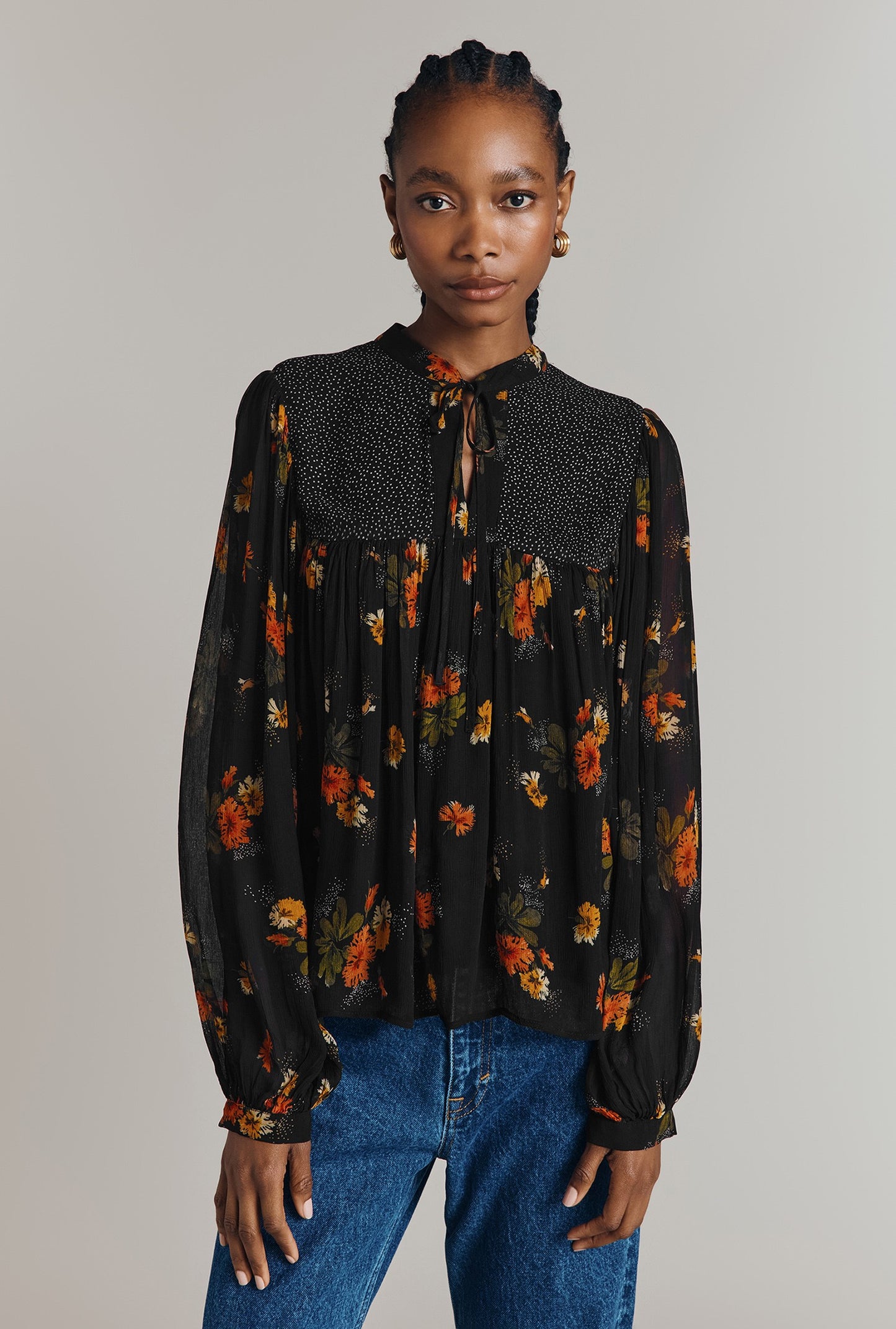Jennifer Georgette Mixed Floral Blouse