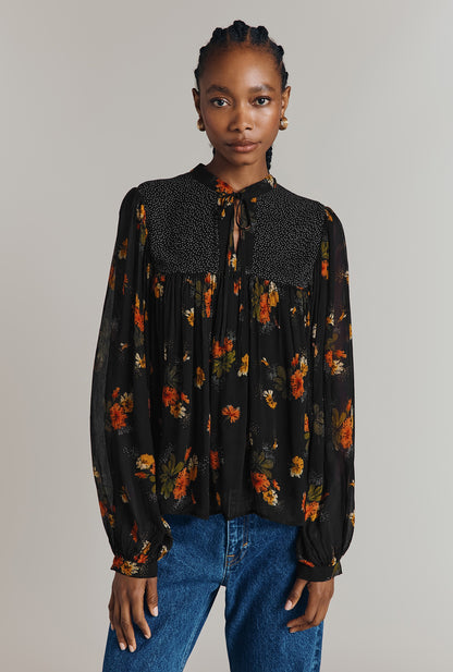 Jennifer Georgette Mixed Floral Blouse
