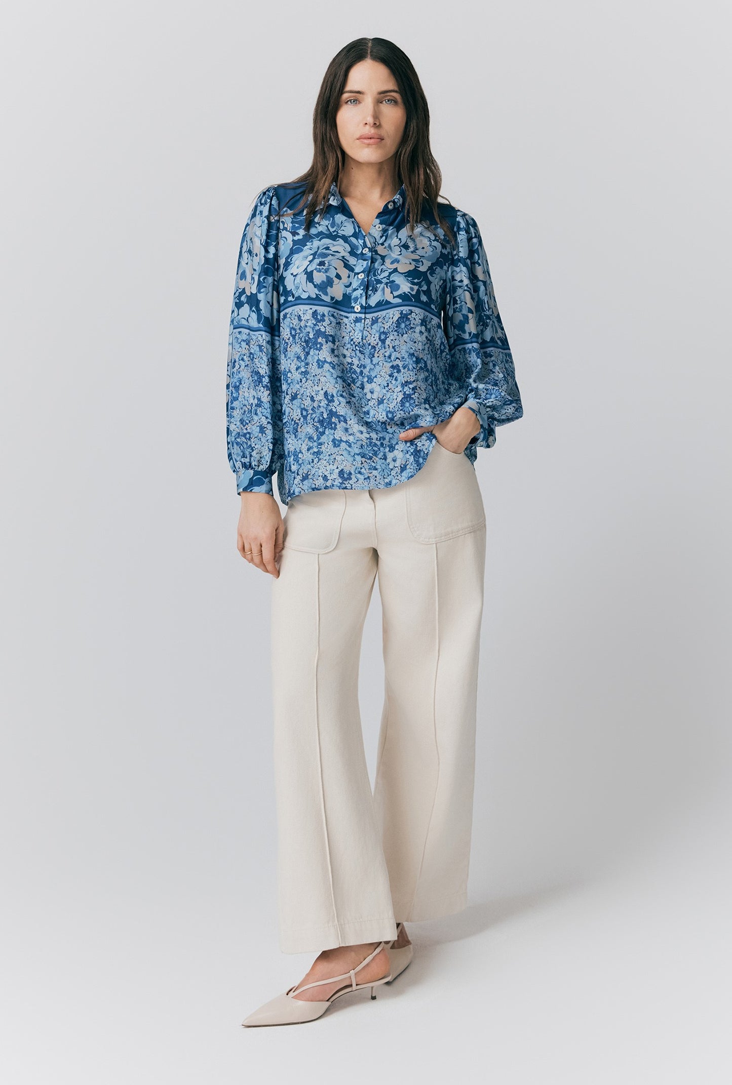 Josie Placement Floral Blouse