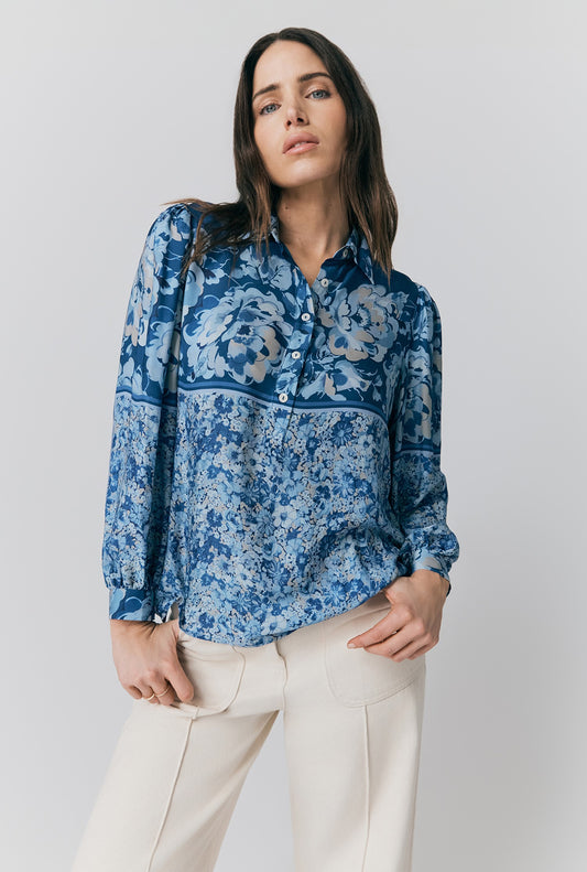 Josie Placement Floral Blouse