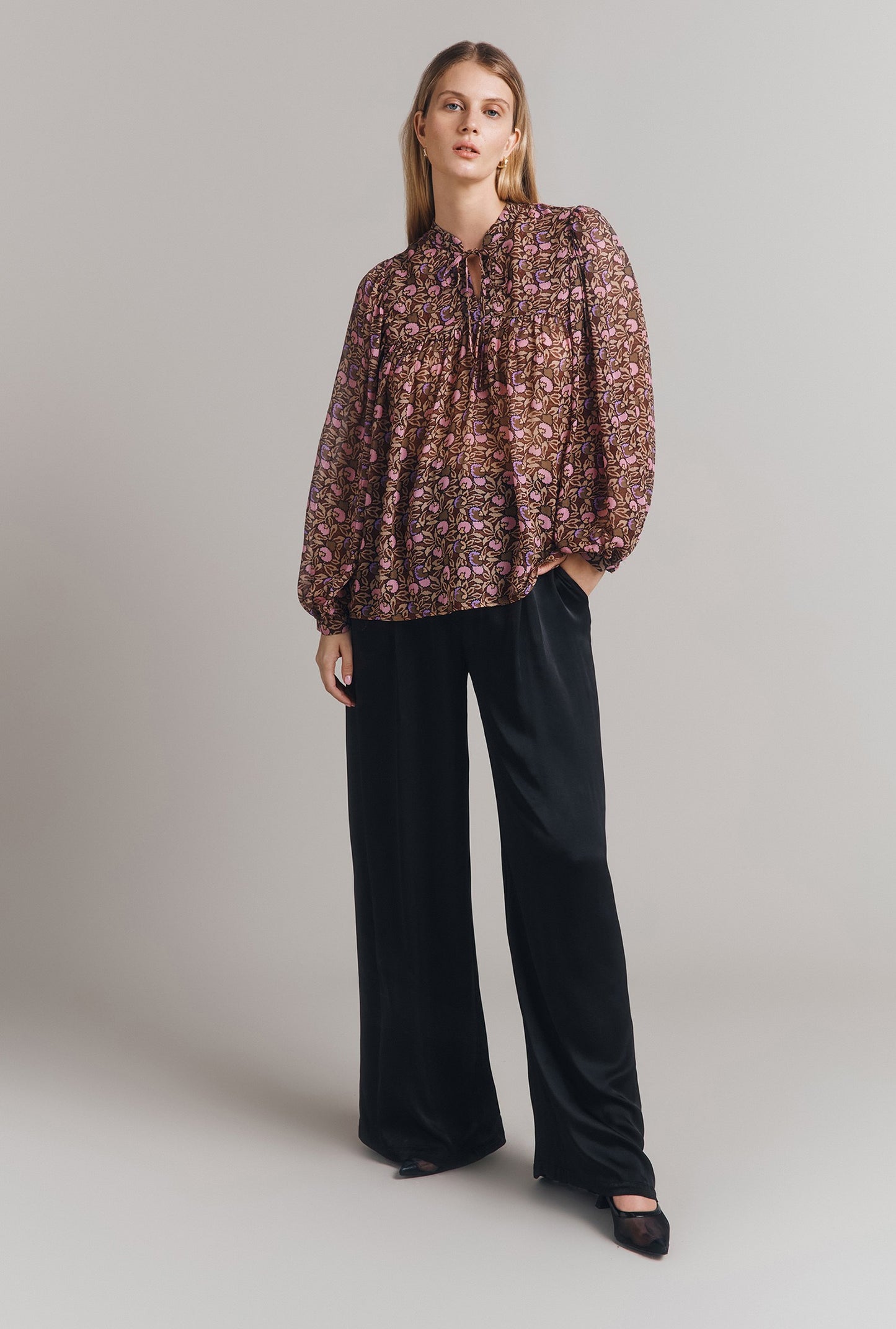 Jennifer Georgette Floral Blouse