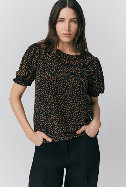 Mini Floral Ruffle Blouse