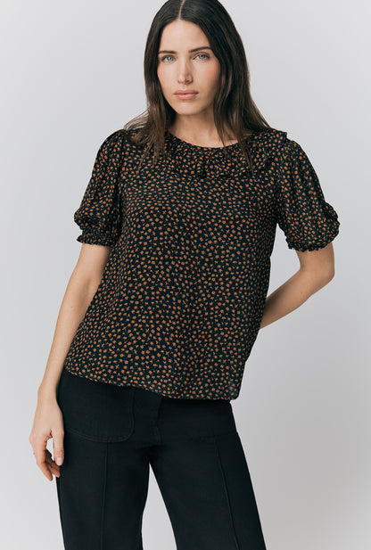 Mini Floral Ruffle Blouse