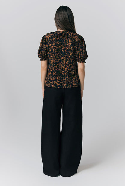 Mini Floral Ruffle Blouse