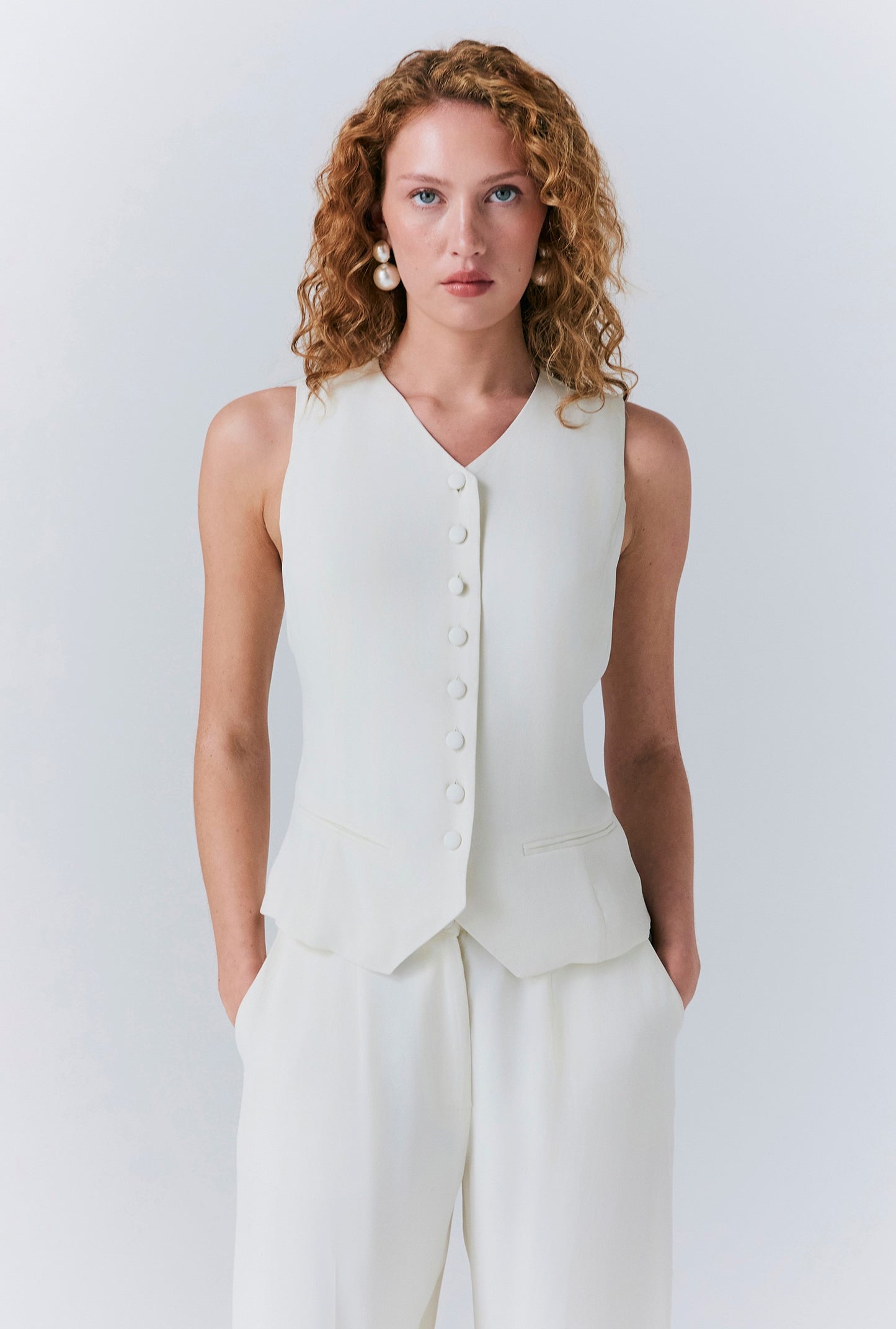 Bonnie Crepe Waistcoat