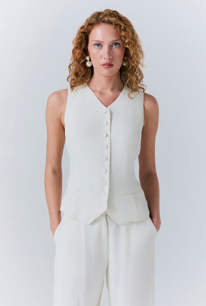 Bonnie Crepe Waistcoat
