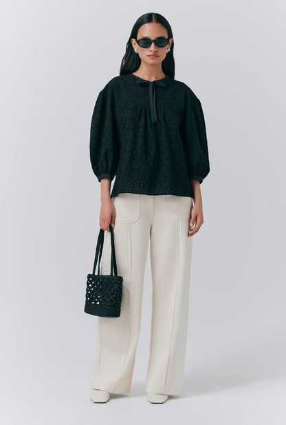 Loren Embroidered Cotton Blouse