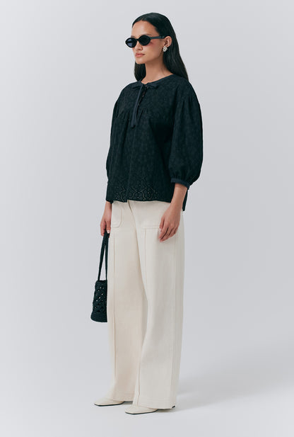 Loren Embroidered Cotton Blouse