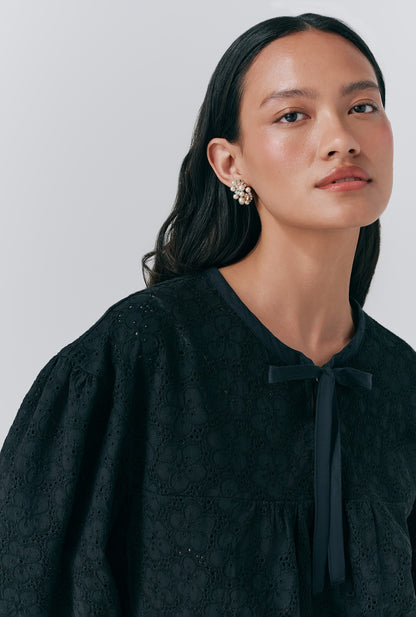 Loren Embroidered Cotton Blouse