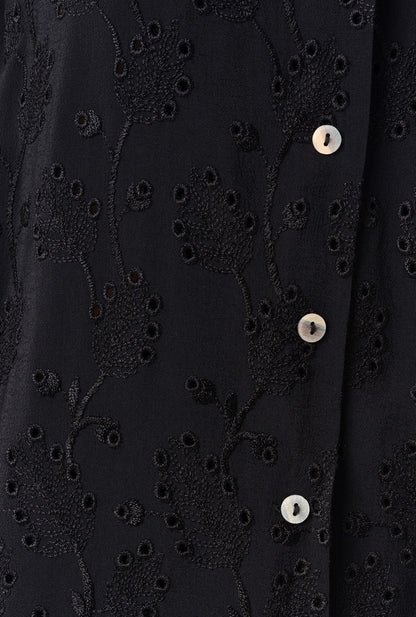 Emily Embroidery Button Through Blouse