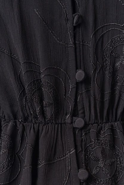 Amber Crepe Tie Neck Blouse