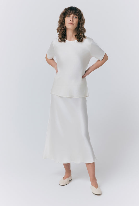 Luna Satin Slip Skirt