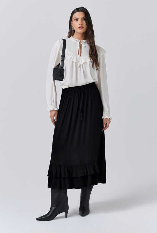 Scarlett Crepe Midi Skirt