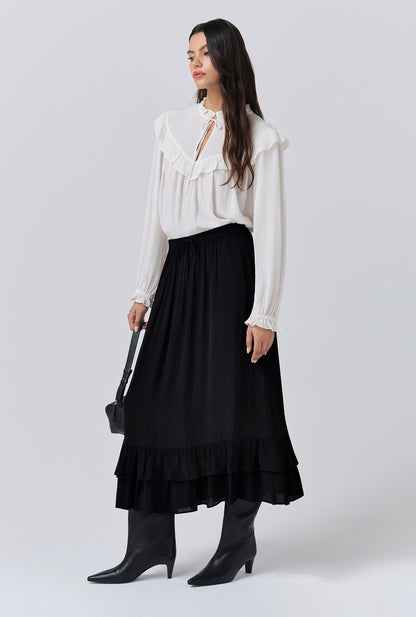 Scarlett Crepe Midi Skirt