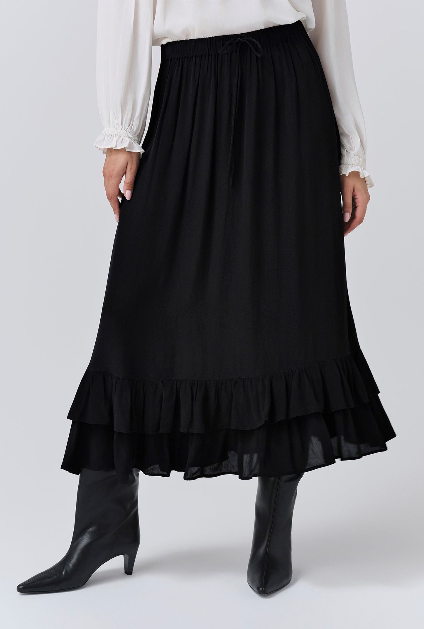 Scarlett Crepe Midi Skirt