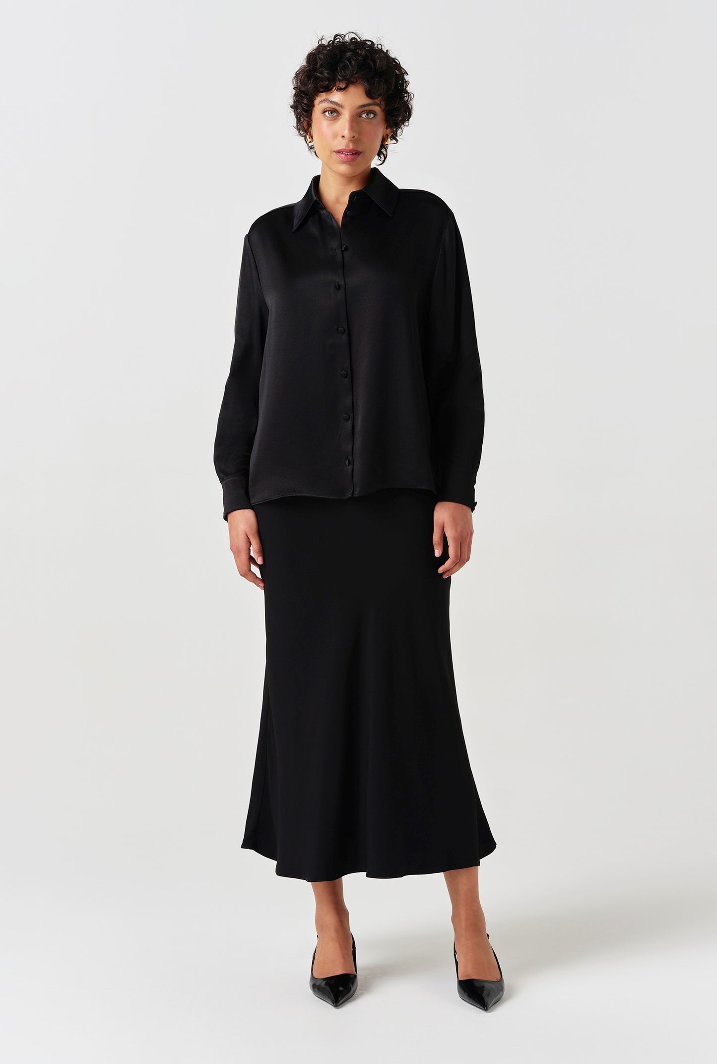 Lyra Crepe Midi Skirt
