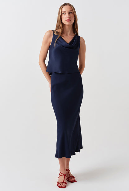 Lyra Crepe Midi Skirt