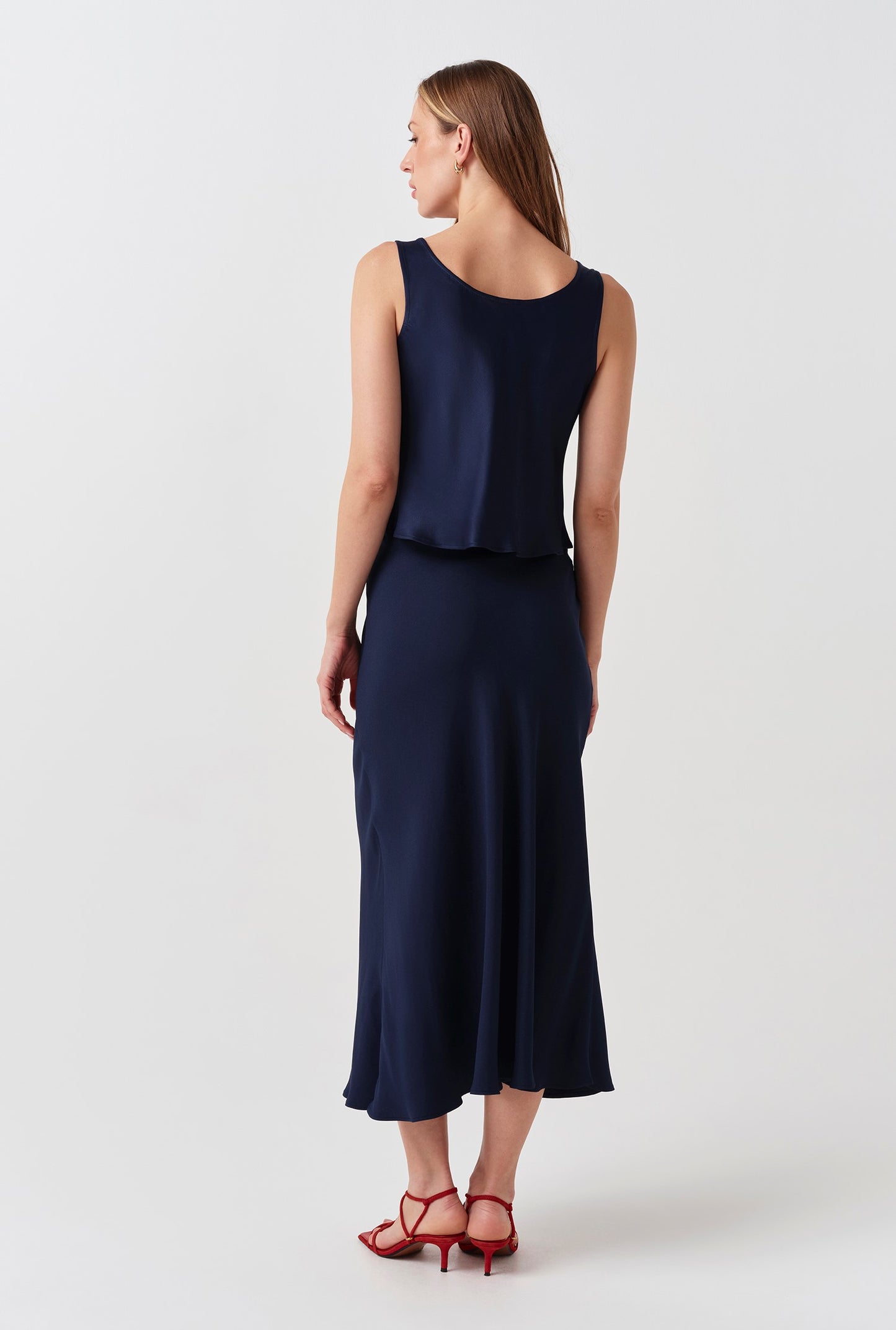 Lyra Crepe Midi Skirt