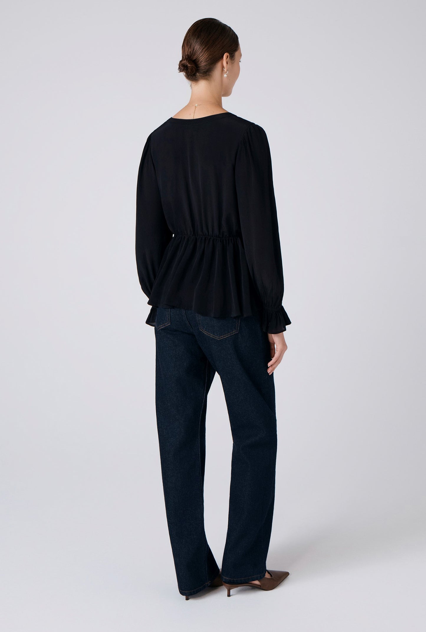 Tabitha Crepe Tie Waist Blouse