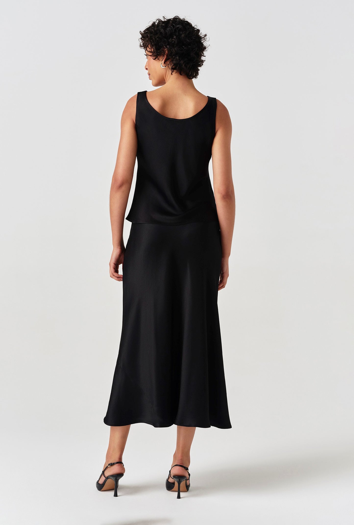 Nyla Cowl Neck Satin Top
