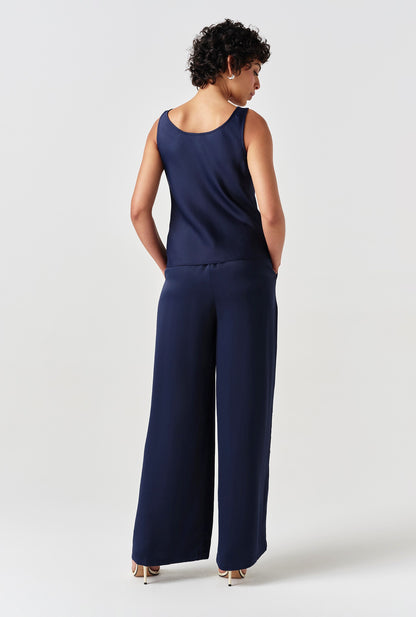 Nyla Cowl Neck Satin Top