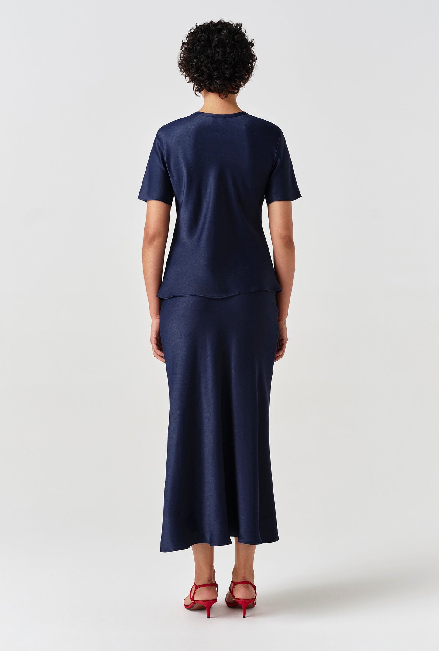 Ria Short Sleeve Satin Top
