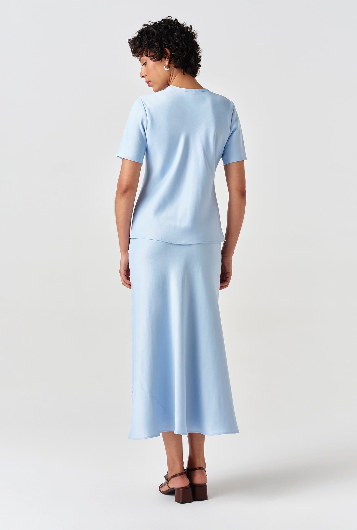 Ria Short Sleeve Satin Top