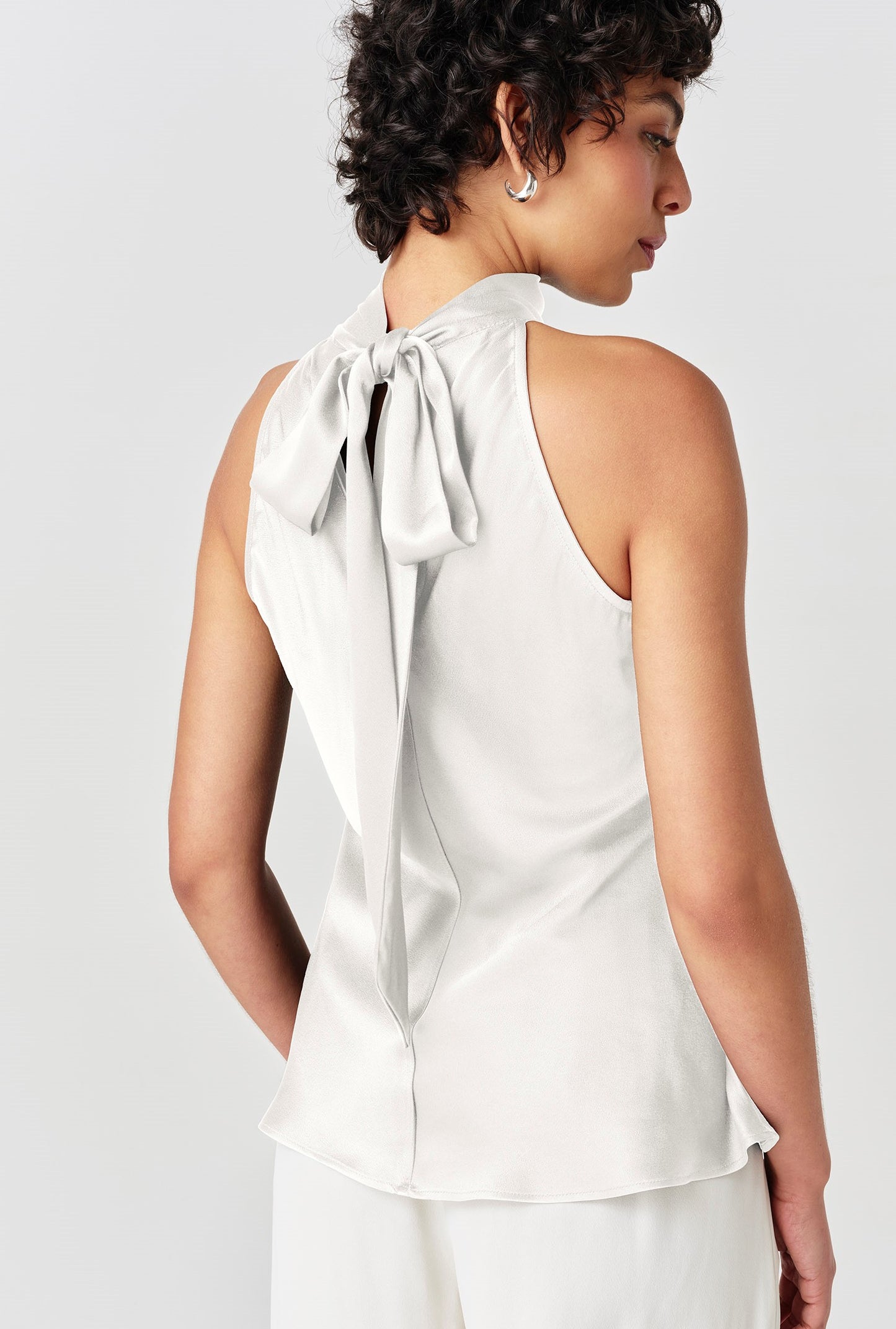 Reese High Neck Satin Top