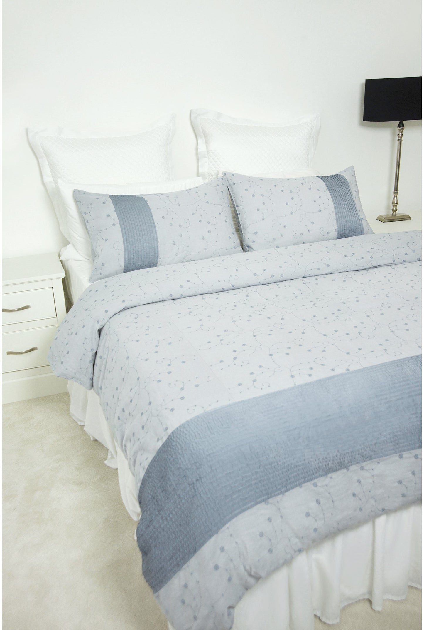 Anna Duvet Set Silver