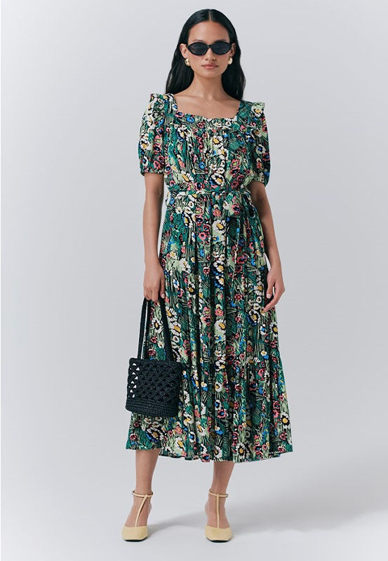 Georgia Tired Floral Midi Dress